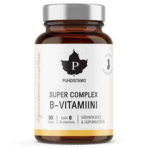 Puhdistamo Super Vitamín B Complex 30 kapsúl (únava, vyčerpanie)