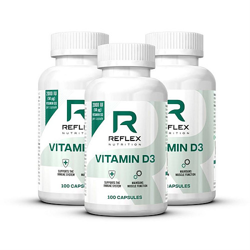 Reflex Nutrition Vitamín D3 100 kapsúl 2+1 ZADARMO