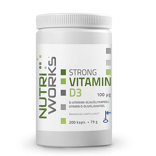 NutriWorks Strong Vitamín D3 2000iu 200 kapsúl