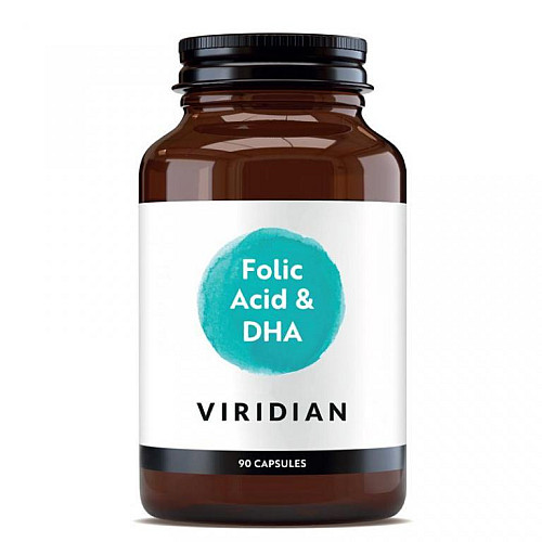 Viridian Folic acid DHA 90 kapsúl (kyselina listová s DHA)