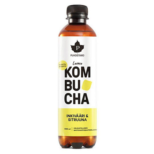 Puhdistamo Kombucha BIO ZÁZVOR - CITRON 400 ml