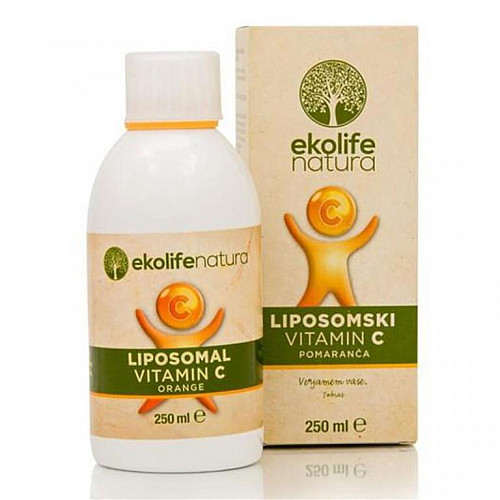 Ekolife natura Liposomal vitamín C 500 mg pomaranč (Lipozomálny vitamín C)