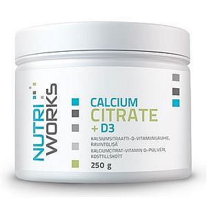 NutriWorks Calcium Citrate D3 250 g (citrát vápenatý vitamín D3)