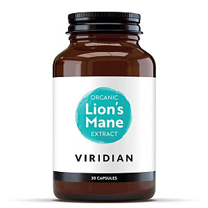 Viridian Lions Mane Extract 30 kapsúl Organic