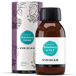 Viridian Elderberry Extract Vitamín C 100 ml Organic (Bezinkový extrakt)