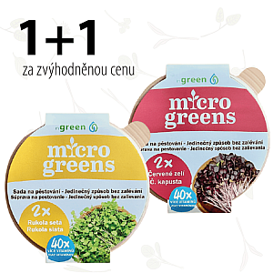 1 + 1 inGreen Microgreens RUKOĽA + ČERVENÉ KAPULKY